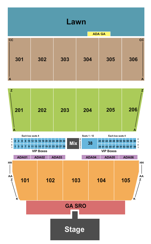 Maine Savings Amphitheater Papa Roach Seating Chart