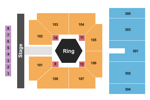 Majed J. Nesheiwat Convention Center MMA Seating Chart