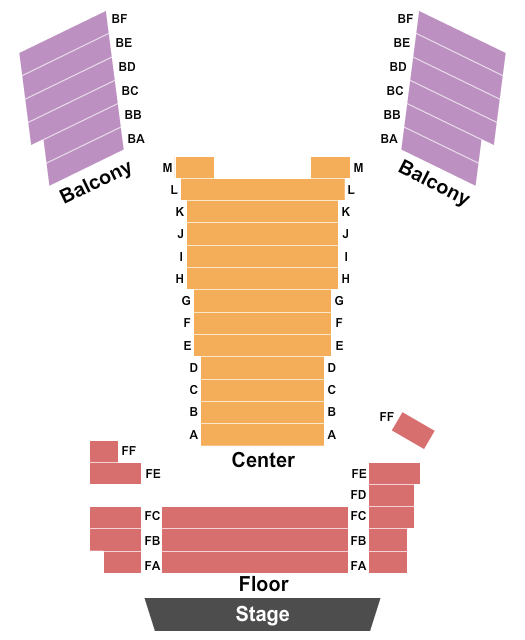 Majestic Theatre - St. John's Endstage Seating Chart