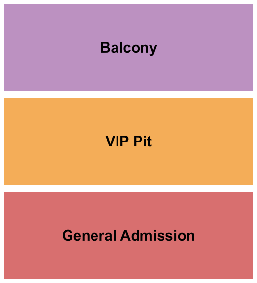 Majestic Ventura Theatre GA/VIP Pit/Balc Seating Chart