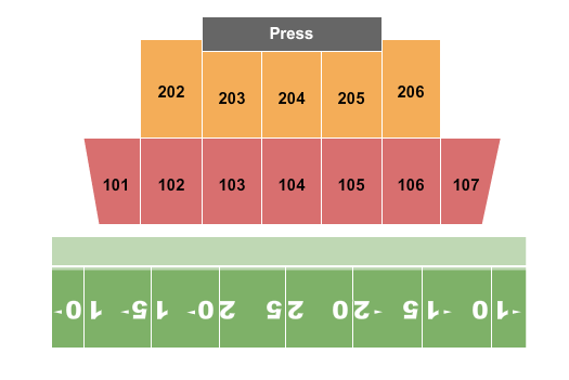 Malone Stadium DCI Seating Chart