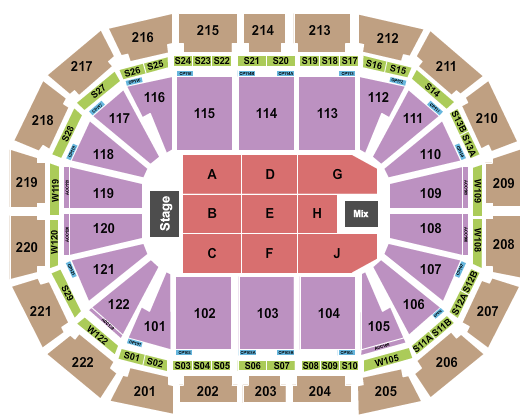 AO Arena Endstage 3 Seating Chart