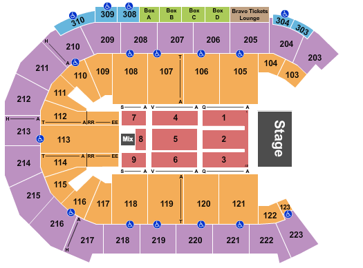 Michelob ULTRA Arena At Mandalay Bay Bob Seger Seating Chart