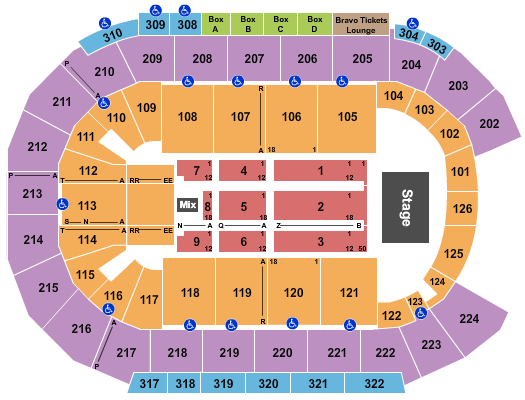 Michelob ULTRA Arena At Mandalay Bay Charlie Wilson Seating Chart