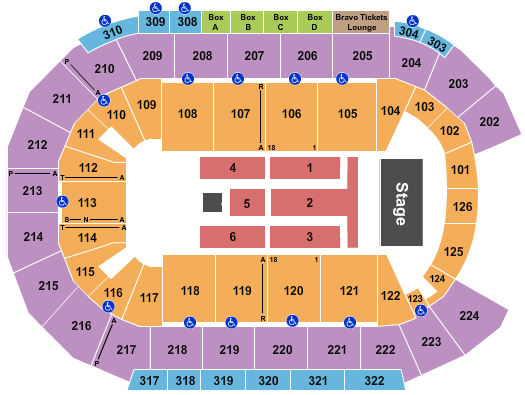 Michelob ULTRA Arena At Mandalay Bay Endstage 2 Seating Chart