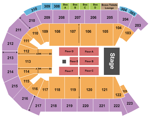 Michelob ULTRA Arena At Mandalay Bay Endstage 4 Seating Chart
