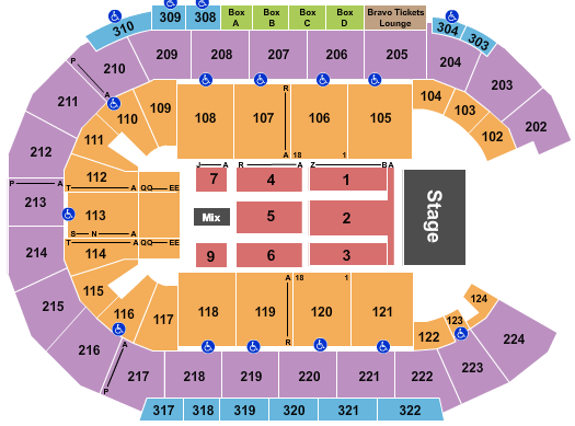 Michelob ULTRA Arena At Mandalay Bay Maroon 5 Seating Chart