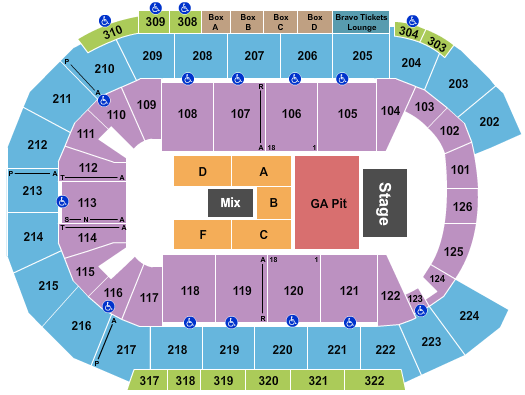 Michelob ULTRA Arena At Mandalay Bay seating chart event tickets center