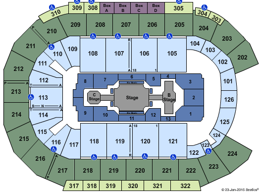 Michelob ULTRA Arena At Mandalay Bay NKOTB Seating Chart