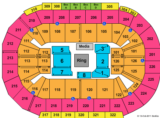 Michelob ULTRA Arena At Mandalay Bay UFC Seating Chart