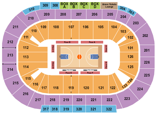 Michelob ULTRA Arena At Mandalay Bay Basketball - WNBA Seating Chart