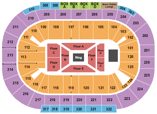 Michelob ULTRA Arena At Mandalay Bay Boxing 2 Seating Chart