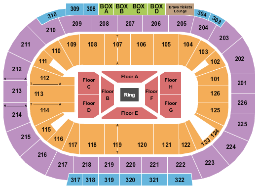 Michelob ULTRA Arena At Mandalay Bay Boxing 5 Seating Chart