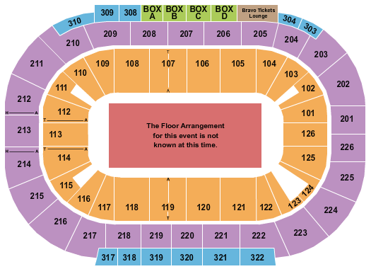 Michelob ULTRA Arena At Mandalay Bay Generic Floor Seating Chart