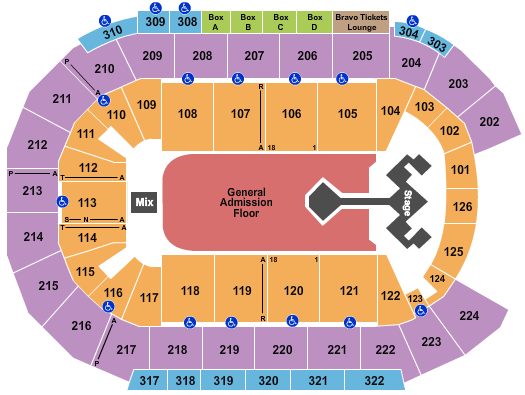 Michelob ULTRA Arena At Mandalay Bay Muse Seating Chart