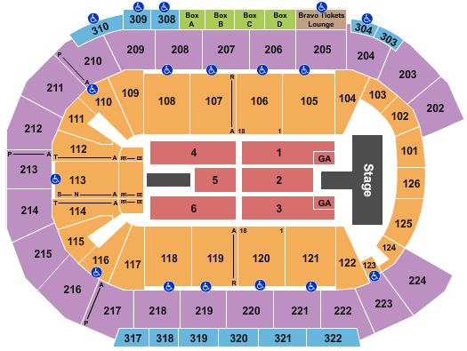 Michelob ULTRA Arena At Mandalay Bay Pentatonix Seating Chart