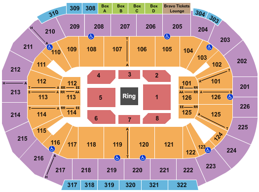 Michelob ULTRA Arena At Mandalay Bay Boxing 3 Seating Chart