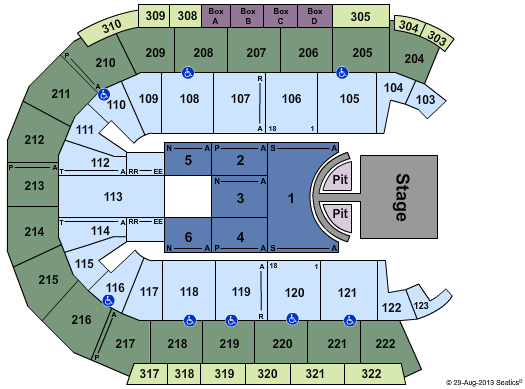 Michelob ULTRA Arena At Mandalay Bay Brad Paisley Seating Chart