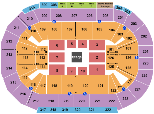 Michelob ULTRA Arena At Mandalay Bay Dave Chappelle Seating Chart