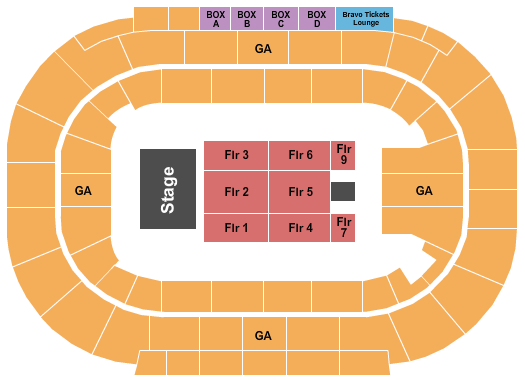 Michelob ULTRA Arena At Mandalay Bay EVO 2020 Seating Chart