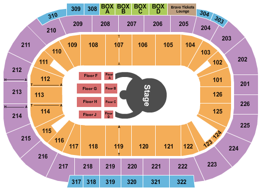 Michelob ULTRA Arena At Mandalay Bay Latin American Music Awards Seating Chart