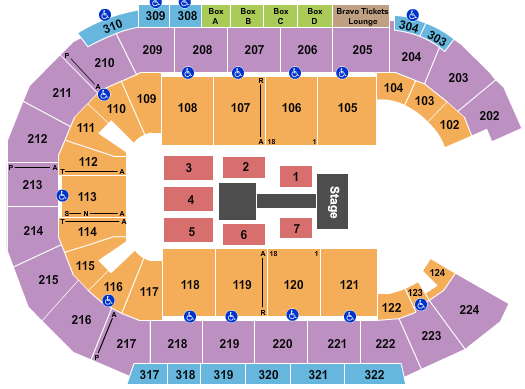 Michelob ULTRA Arena At Mandalay Bay NXT Live Seating Chart