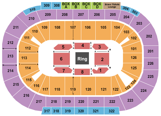 Michelob ULTRA Arena At Mandalay Bay WWE Seating Chart