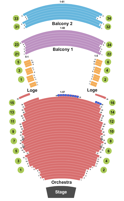 seating chart for Manitoba Centennial Concert Hall - End Stage - eventticketscenter.com