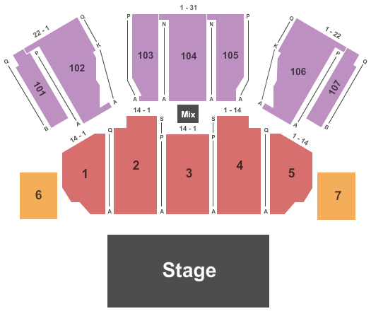 Grand Hall at Mayo Clinic Health System Event Center Theater 2 Seating Chart