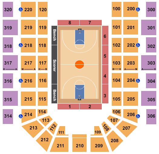Mayo Clinic Health System Event Center Basketball Seating Chart