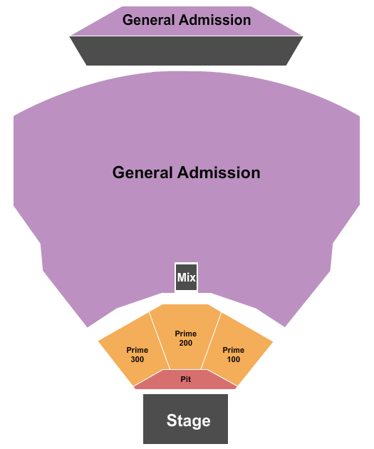 TD Pavilion at The Mann Center For The Performing Arts End Stage GA Seating Chart