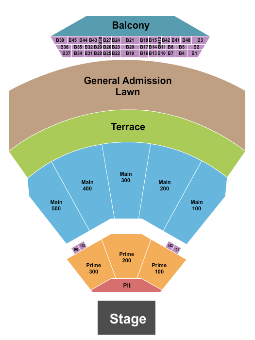 TD Pavilion at The Mann Center For The Performing Arts Endstage Boxes Seating Chart