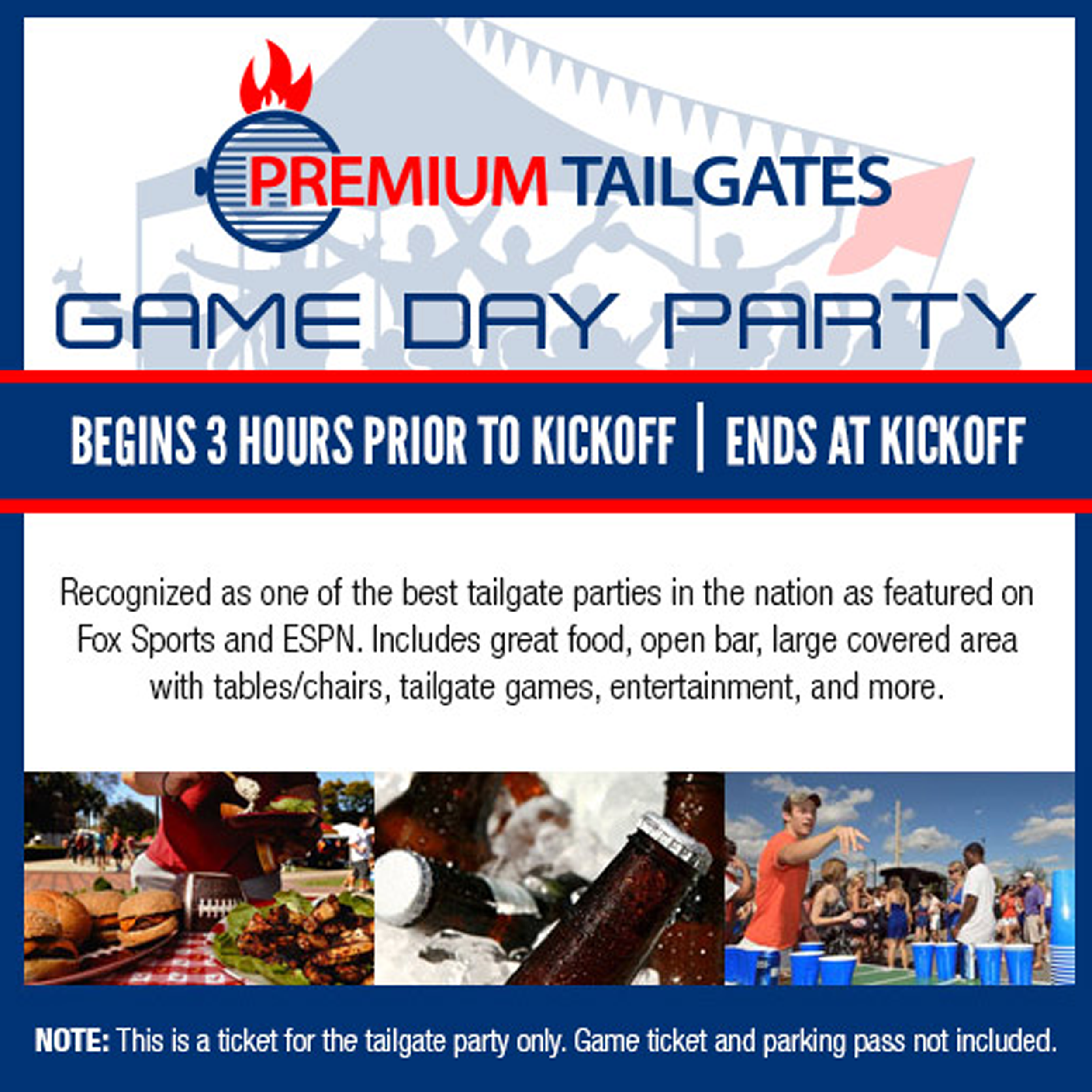 Premium Tailgates Game Day Party Texas Longhorns vs
