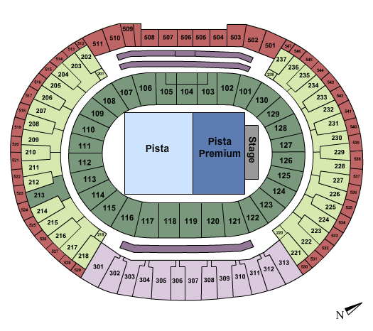 Maracana Stadium At Maracana Olympic Complex Pearl Jam Seating Chart