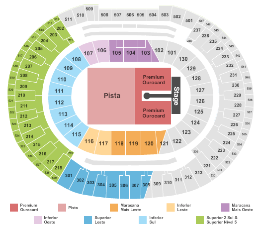 Maracana Stadium At Maracana Olympic Complex Rolling Stones Seating Chart