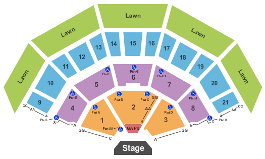 American Family Insurance Amphitheater Endstage GA Pit Seating Chart