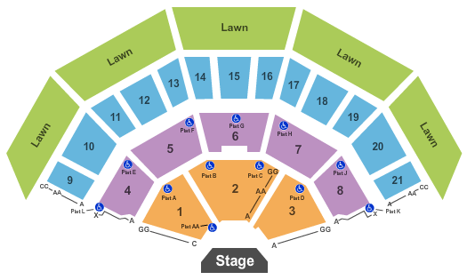 American Family Insurance Amphitheater Endstage - No Pit Seating Chart