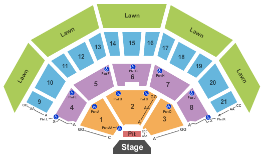 American Family Insurance Amphitheater Endstage Res Pit Seating Chart