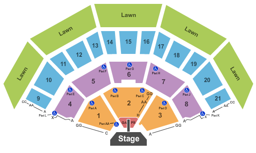 American Family Insurance Amphitheater Endstage GA Pit w/ Catwalk Seating Chart