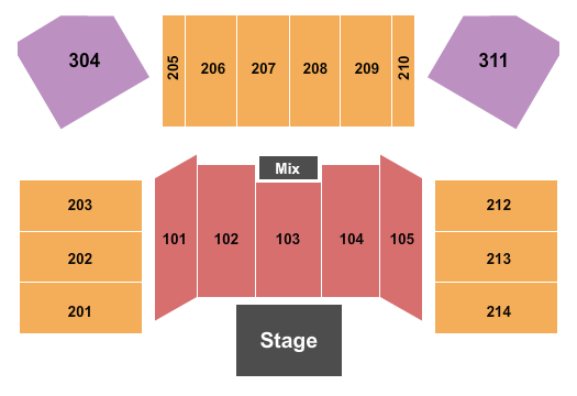 seating chart for Hard Rock Live At Etess Arena - Endstage Reserved - eventticketscenter.com
