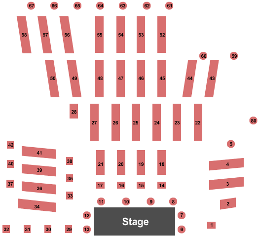 Mark Ridley's Comedy Castle Seating Chart
