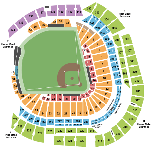 seating chart for loanDepot park - Baseball - eventticketscenter.com