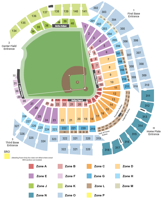 loanDepot park Baseball - IntZone Seating Chart