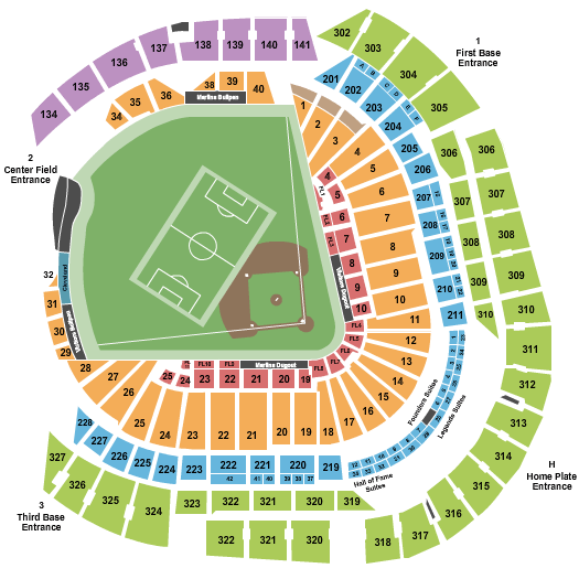loanDepot park Soccer Seating Chart