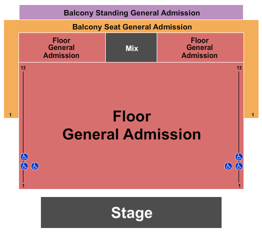 Marquee Theatre - AZ Endstage GA Seating Chart