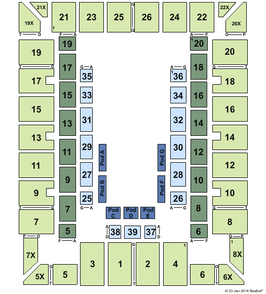 Martin Luther King Jr. Arena Circus Seating Chart