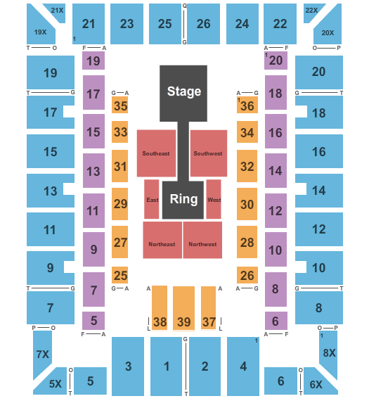 Martin Luther King Jr. Arena WWE Seating Chart