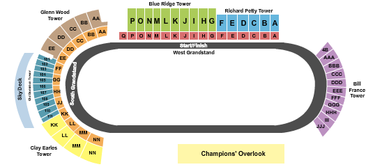 Martinsville Speedway Racing 3 Seating Chart