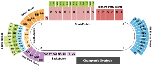 Nascar Seating Chart