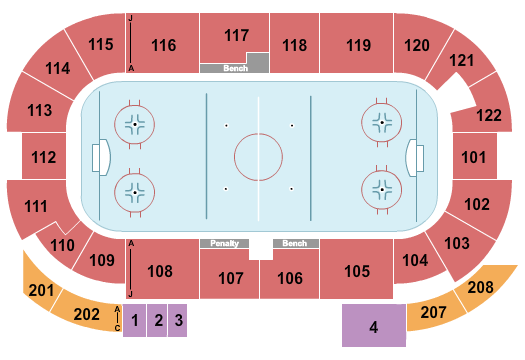Martire Family Arena At Sacred Heart University Hockey Seating Chart